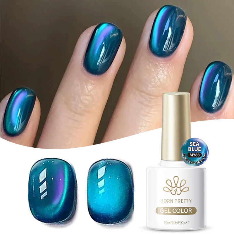 BORN PRETTY Silver Water Light Cat Eye Magnetic Gel Nail Polish (10ml)