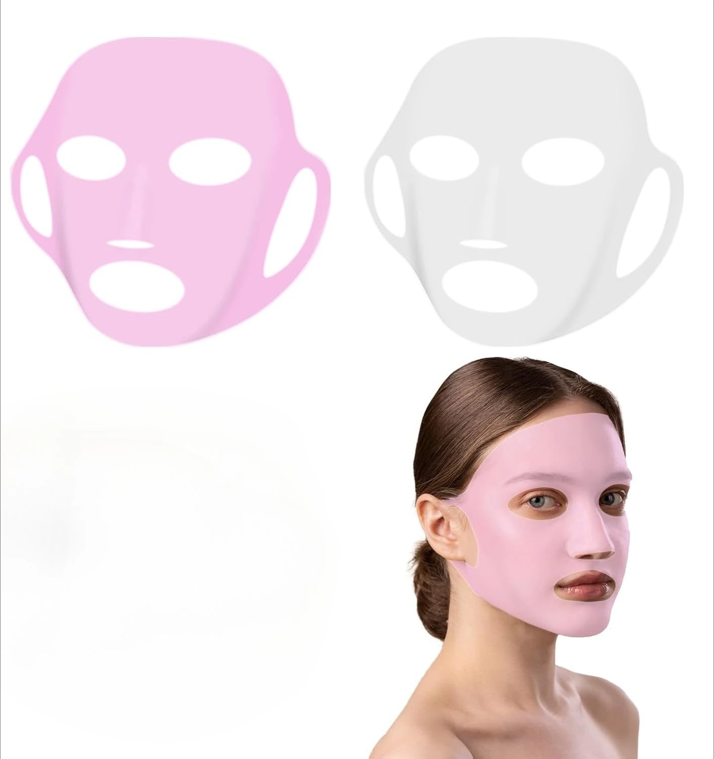 Reusable Silicone Face Mask Cover for Sheet Masks - Moisture Lock & Anti-Evaporation Waterproof Facial Wrap