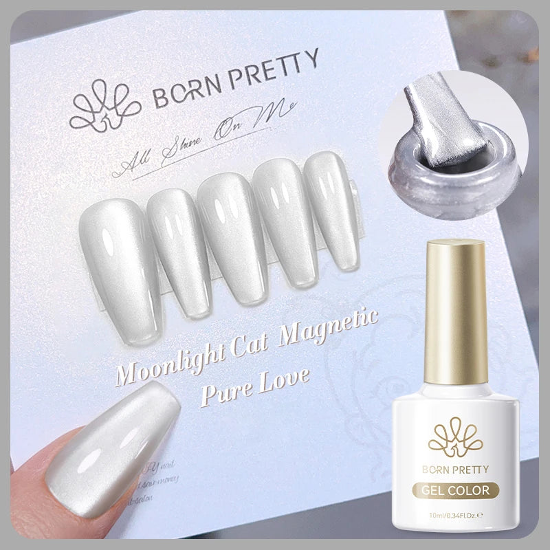 BORN PRETTY Silver Water Light Cat Eye Magnetic Gel Nail Polish (10ml)