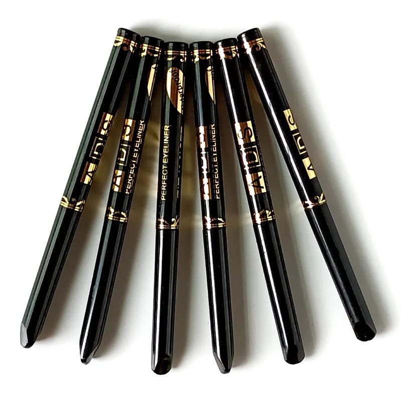 3-Piece Waterproof & Smudge-Proof Black Eyeliner Pencil Set