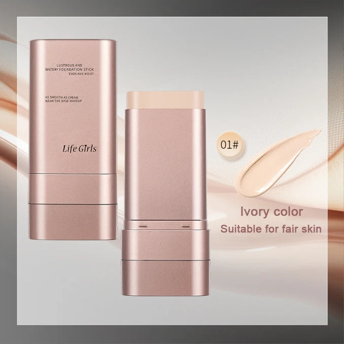 Dual-Ended Foundation Stick with Built-in Brush