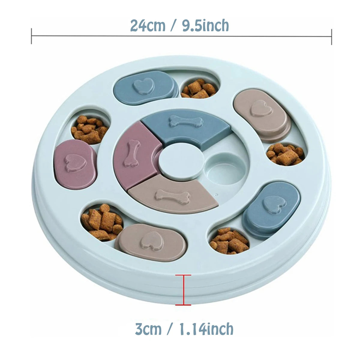 Interactive Dog Puzzle Toy & Slow Feeder | Brain Training Boredom Relief Food-Hiding Bowl