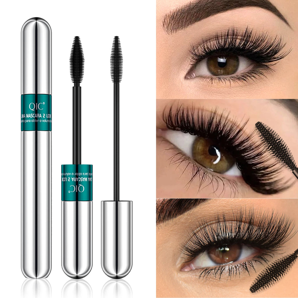 Dual-Effect Silk Fiber Waterproof Mascara – Volumizing & Lengthening