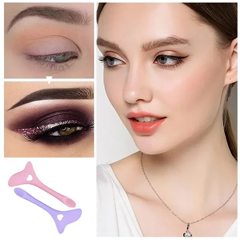 Multi-Functional Silicone Eyeliner Stencil | Reusable Wing Tip & Lipstick Application Aid