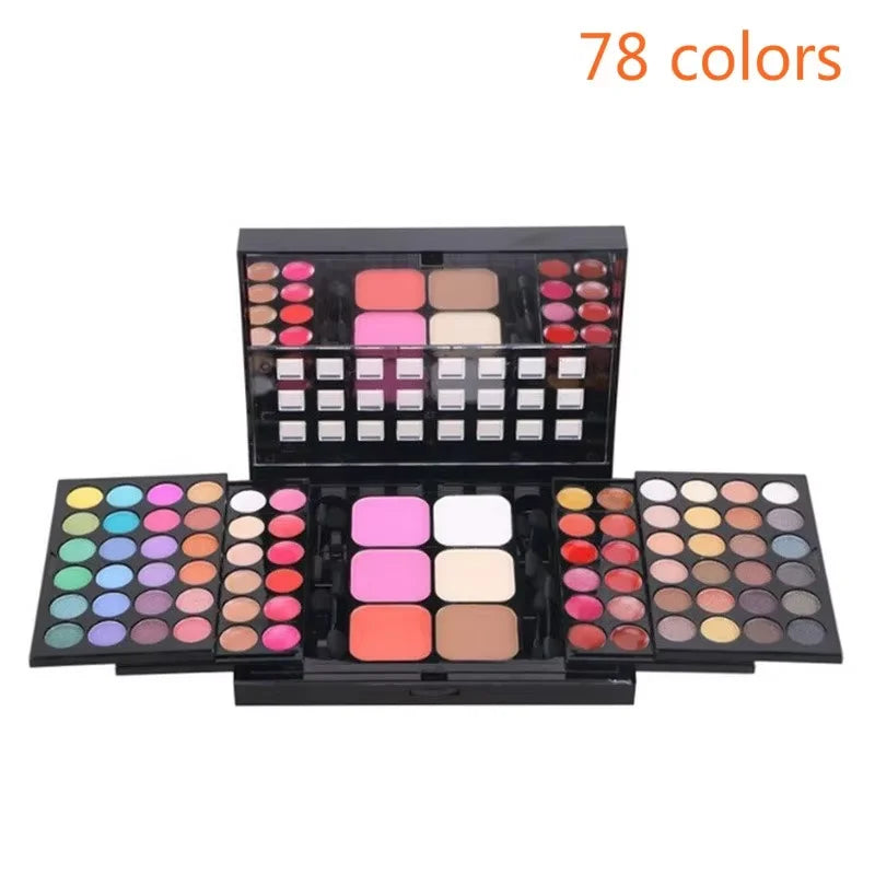Professional Matte & Glitter Eyeshadow Palette - Waterproof Long Lasting Makeup Kit (40/74/78 Colors)