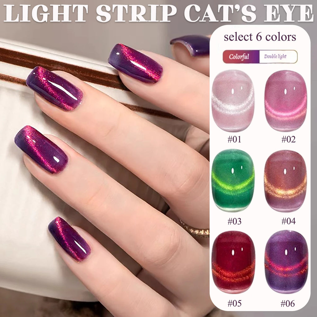 WS Black Glass Cat Eye Magnetic Gel Nail Polish