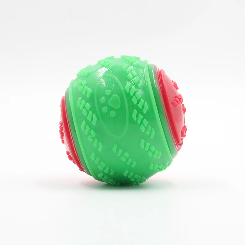 Interactive Squeaky TPR Dog Ball | Bite-Resistant Teeth Cleaning Toy