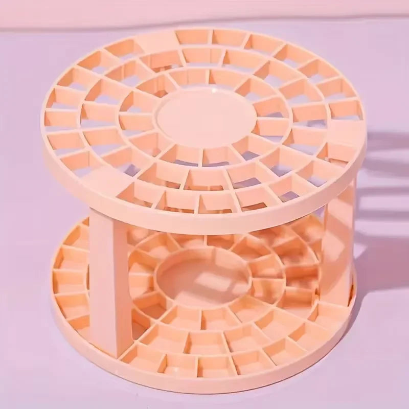 360° Rotating Makeup Organizer - Cosmetic Display Case with Brush Holder & Perfume Tray for Vanity