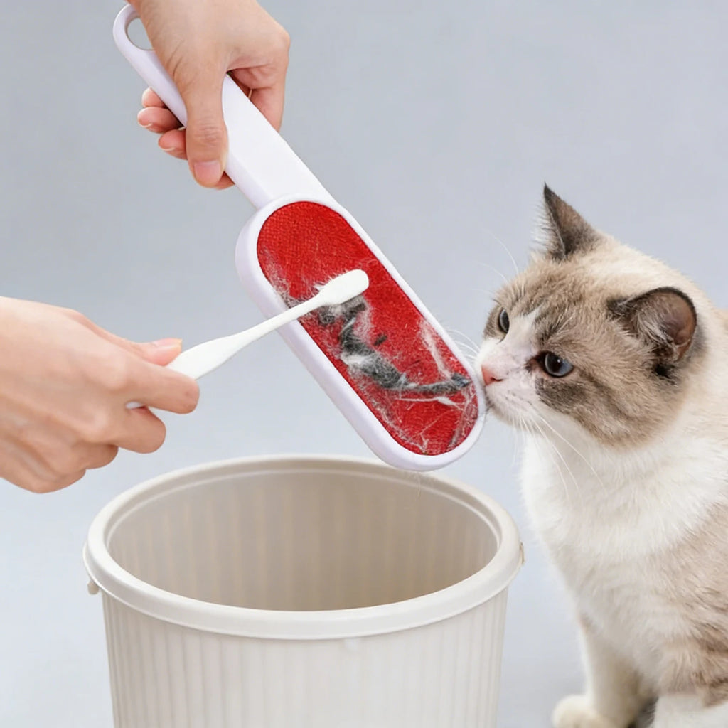 Self-Cleaning Pet Hair Remover Brush | Double-Sided Lint & Fur Roller for Sofa, Carpet & Clothes