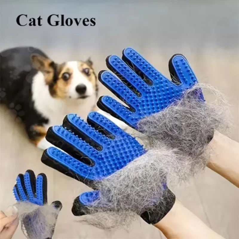 Pet Hair Remover & Massage Brush Glove for Pets
