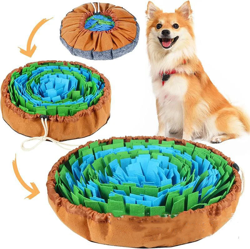 Interactive Pet Snuffle Mat | Portable Foraging Bowl & Boredom Buster for Dogs & Cats