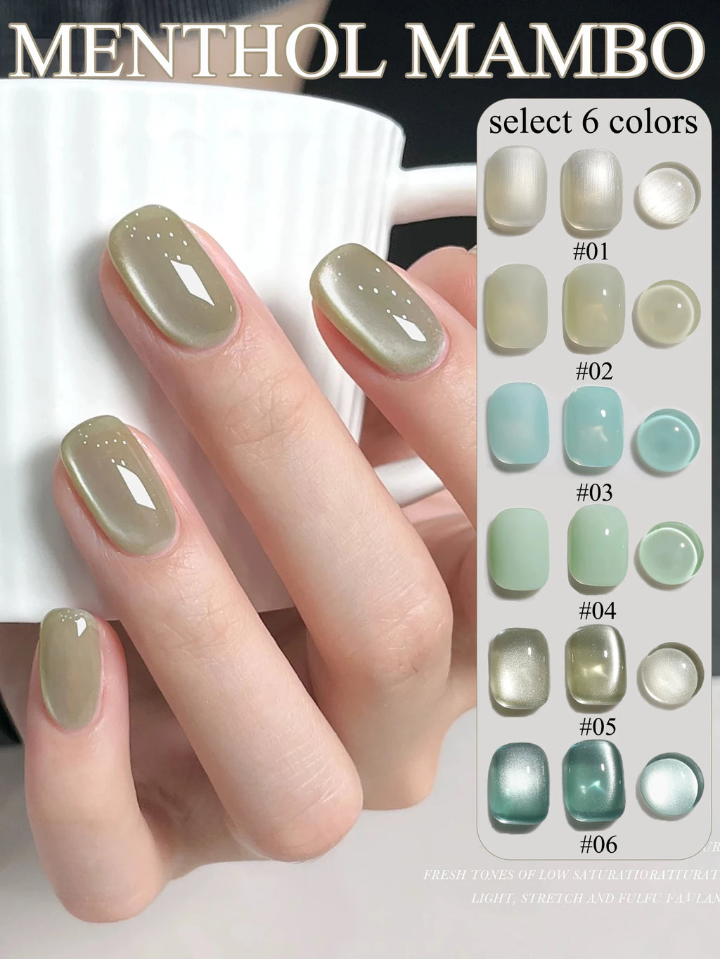 WS Black Glass Cat Eye Magnetic Gel Nail Polish