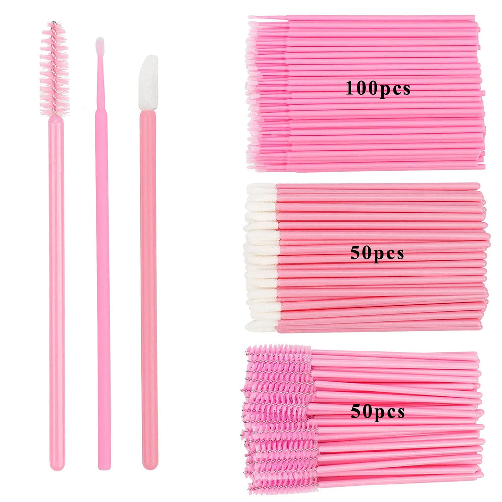200-Piece Disposable Makeup Brushes Set | Mascara Wands, Lip Applicators & Microbrushes