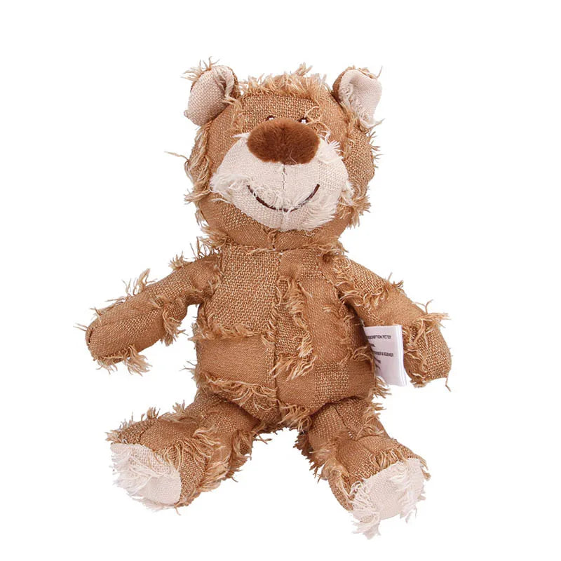 Interactive Plush Teddy Bear Dog Toy | Teeth Cleaning & Anti-Bite Squeaky Plaything
