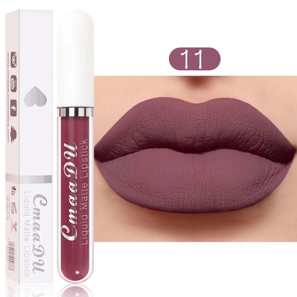 CmaaDu Matte Liquid Lipstick | Long-Lasting & Waterproof Lip Stain (Red Tones)