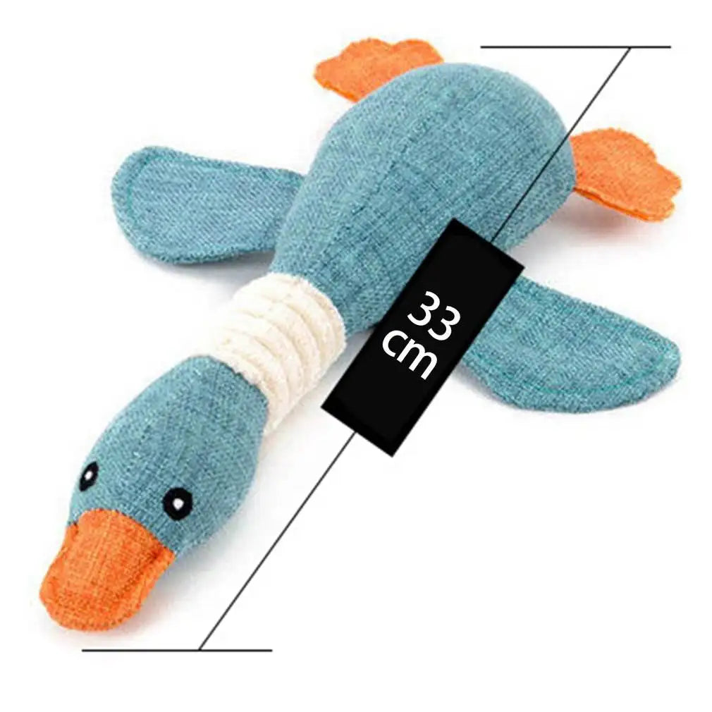 Interactive Wild Goose Squeaky Dog Toy | Bite-Resistant Teeth Cleaning Plush