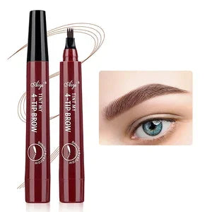 K-Beauty 4-Tip Microblade Eyebrow Pencil (Waterproof & Long-Lasting)