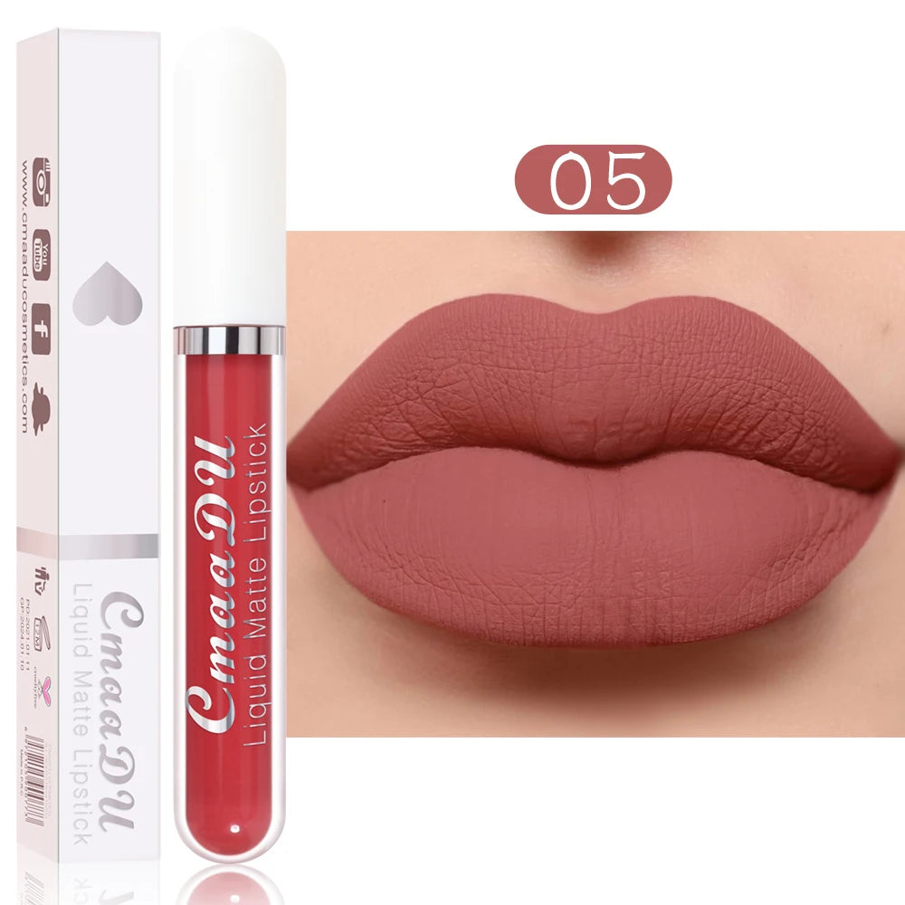 CmaaDu Matte Liquid Lipstick | Long-Lasting & Waterproof Lip Stain (Red Tones)