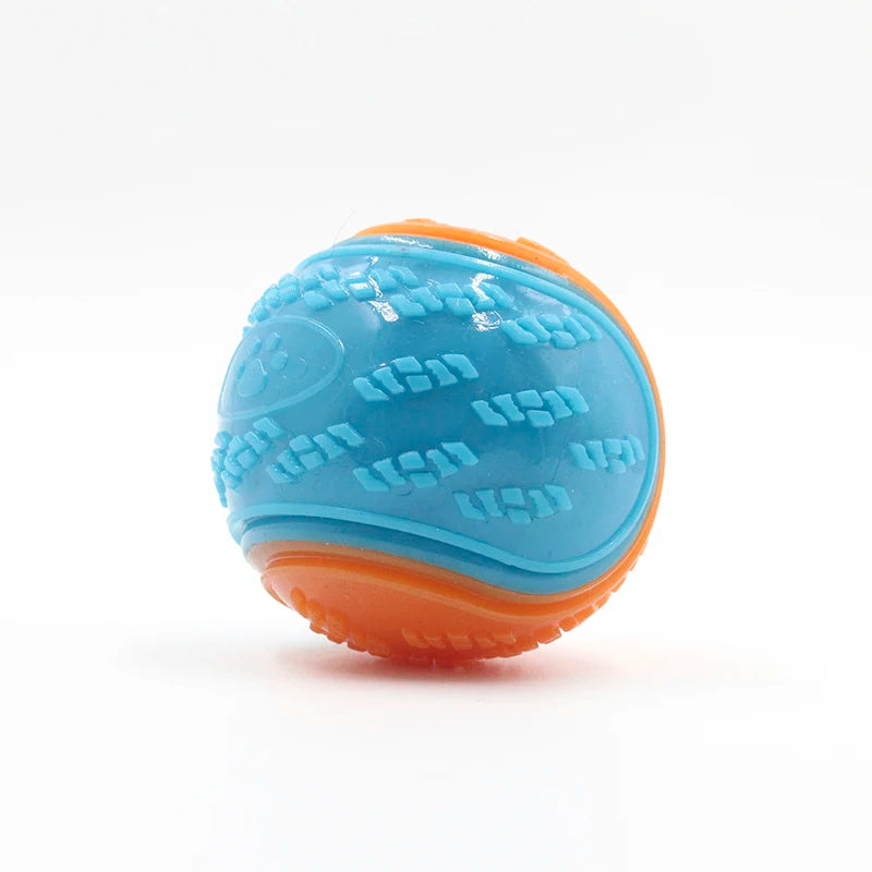 Interactive Squeaky TPR Dog Ball | Bite-Resistant Teeth Cleaning Toy