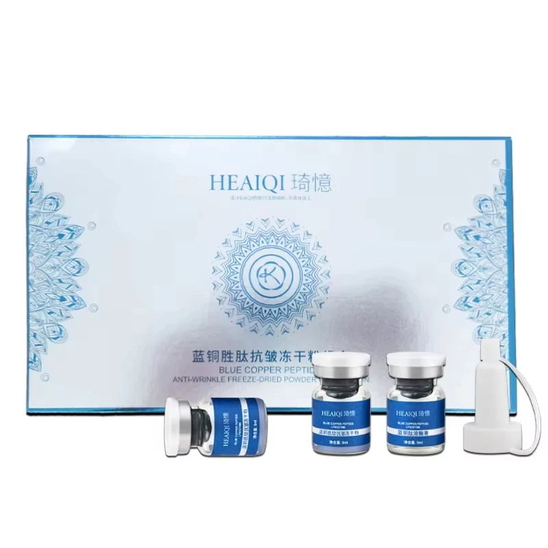 Blue Copper Peptide GHK-Cu Freeze-Dried Powder Essence - Deep Hydration & Firming SkinCare Kit