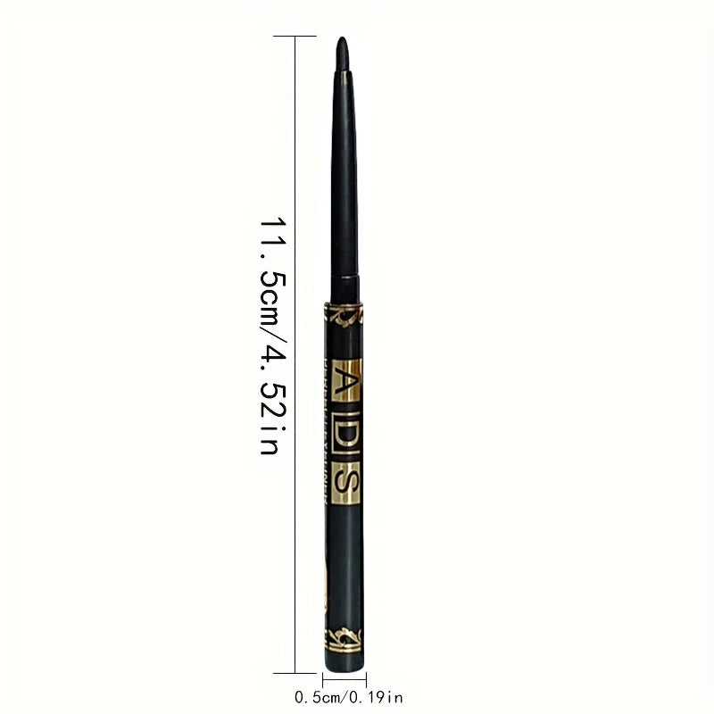 3-Piece Waterproof & Smudge-Proof Black Eyeliner Pencil Set