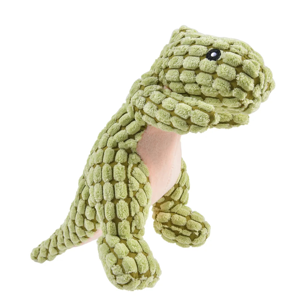 Interactive Plush Dinosaur Toy | Durable Chew & Play Toy for Small Dogs & Cats