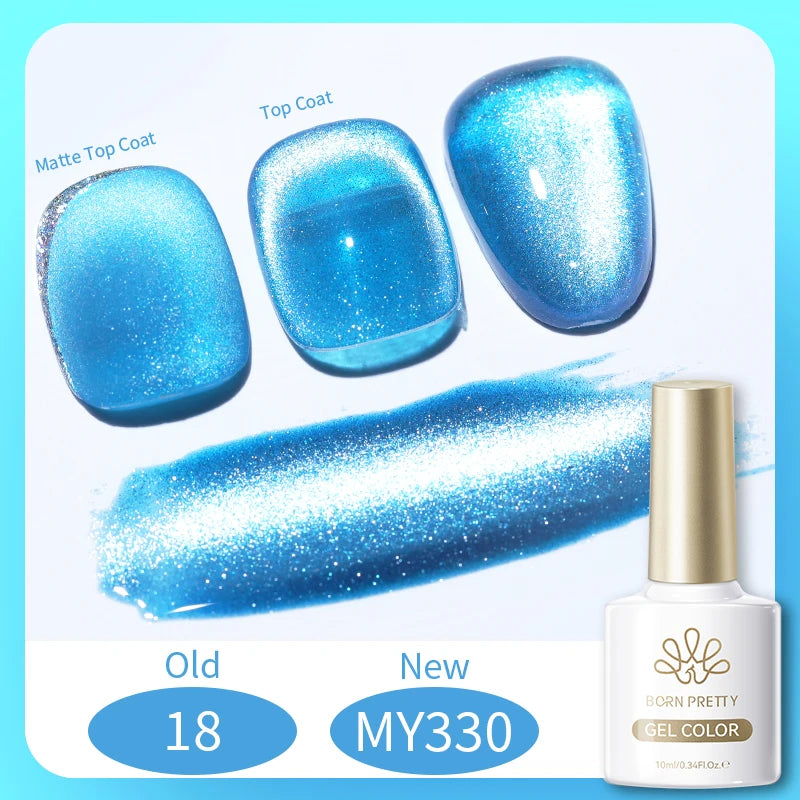 BORN PRETTY Silver Water Light Cat Eye Magnetic Gel Nail Polish (10ml)