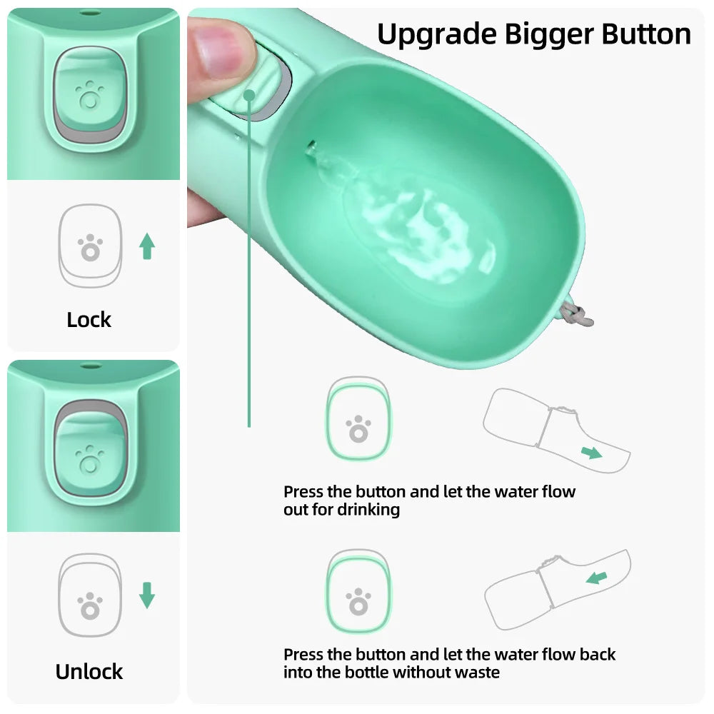 Portable Dog Water Bottle & Leakproof Drinking Bowl