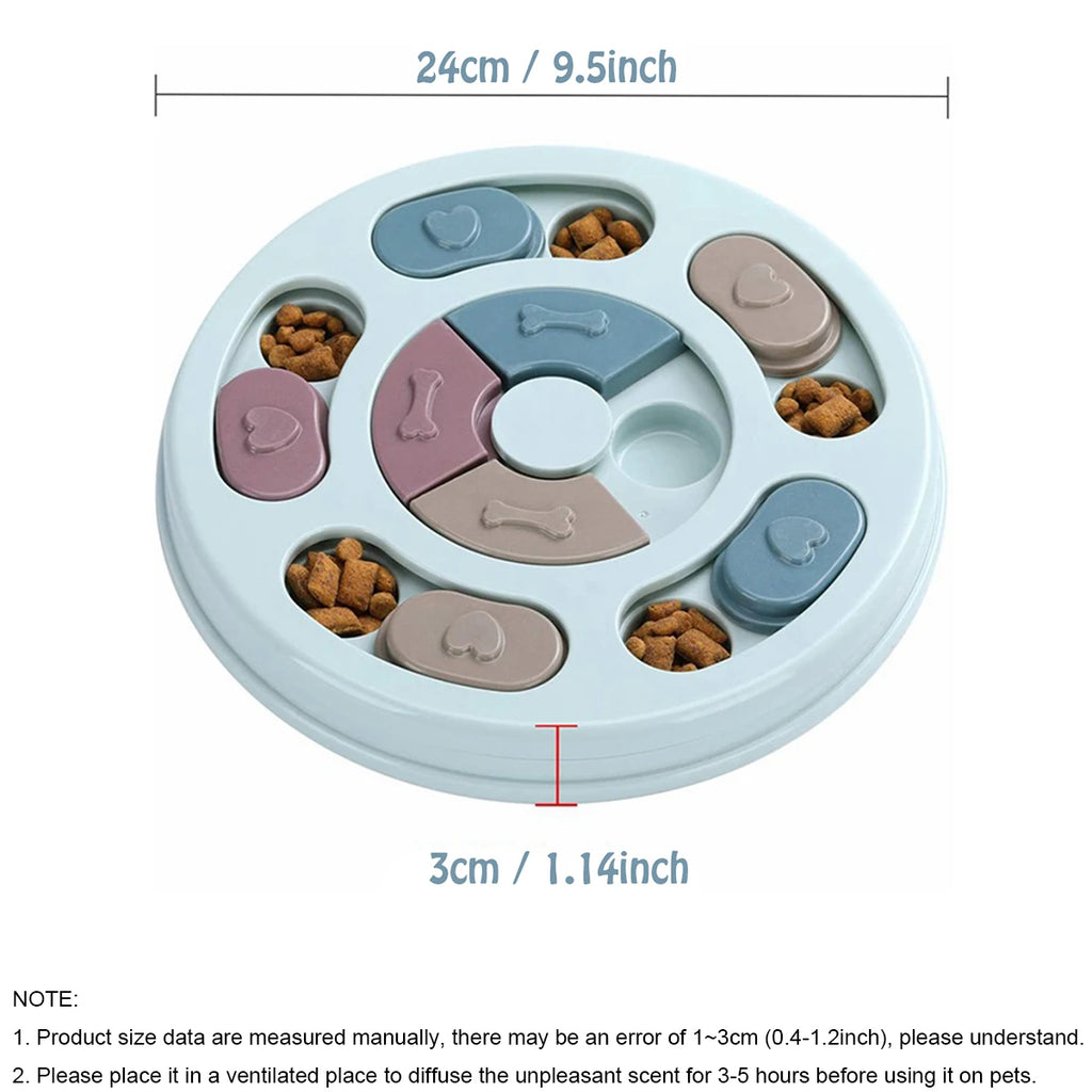 Interactive Dog Puzzle Toy & Slow Feeder | Brain Training Boredom Relief Food-Hiding Bowl