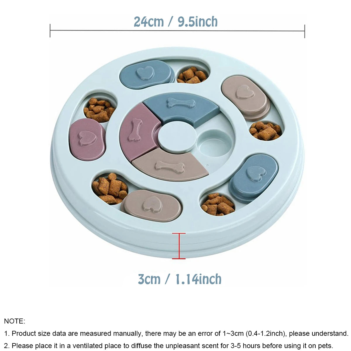 Interactive Dog Puzzle Toy & Slow Feeder | Brain Training Boredom Relief Food-Hiding Bowl
