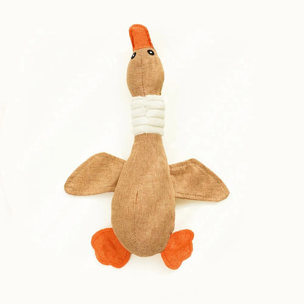 Interactive Wild Goose Squeaky Dog Toy | Bite-Resistant Teeth Cleaning Plush