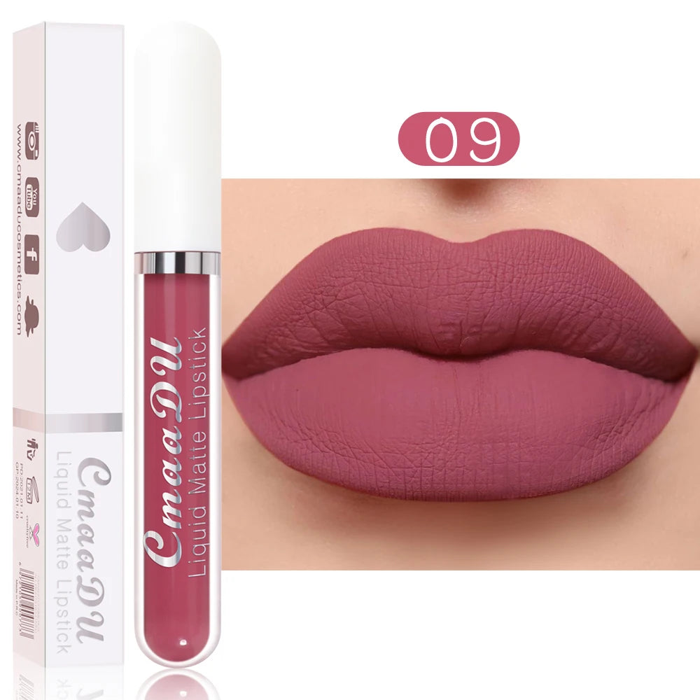 CmaaDu Matte Liquid Lipstick | Long-Lasting & Waterproof Lip Stain (Red Tones)