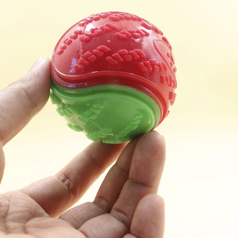 Interactive Squeaky TPR Dog Ball | Bite-Resistant Teeth Cleaning Toy