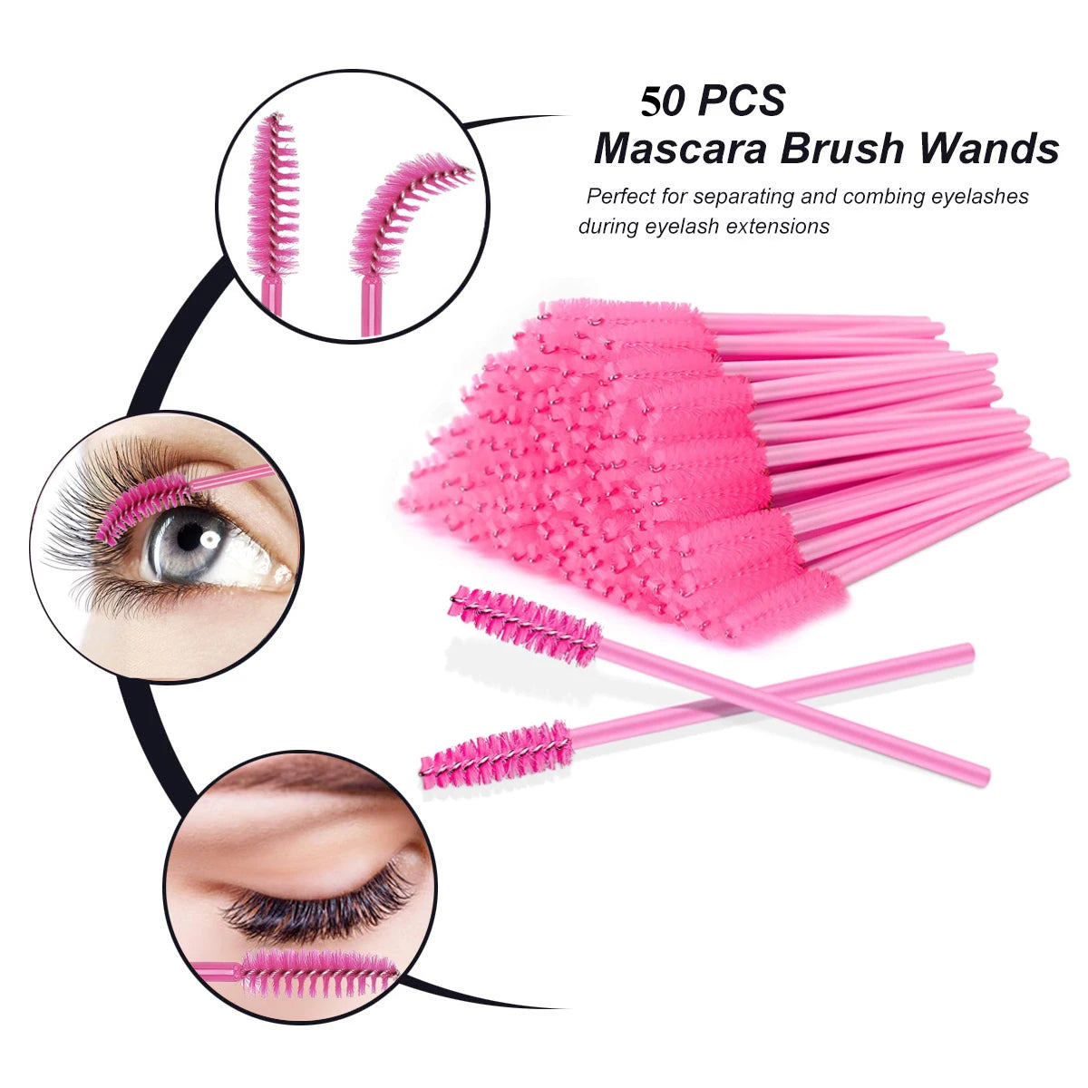 200-Piece Disposable Makeup Brushes Set | Mascara Wands, Lip Applicators & Microbrushes