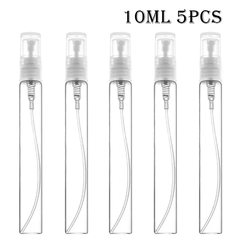 Mini Clear Glass Perfume Atomizer Set