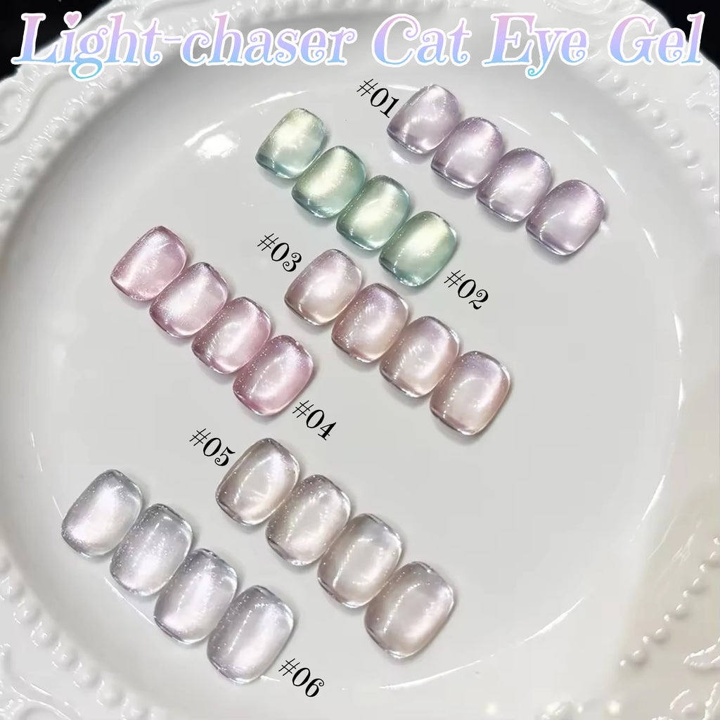WS Black Glass Cat Eye Magnetic Gel Nail Polish