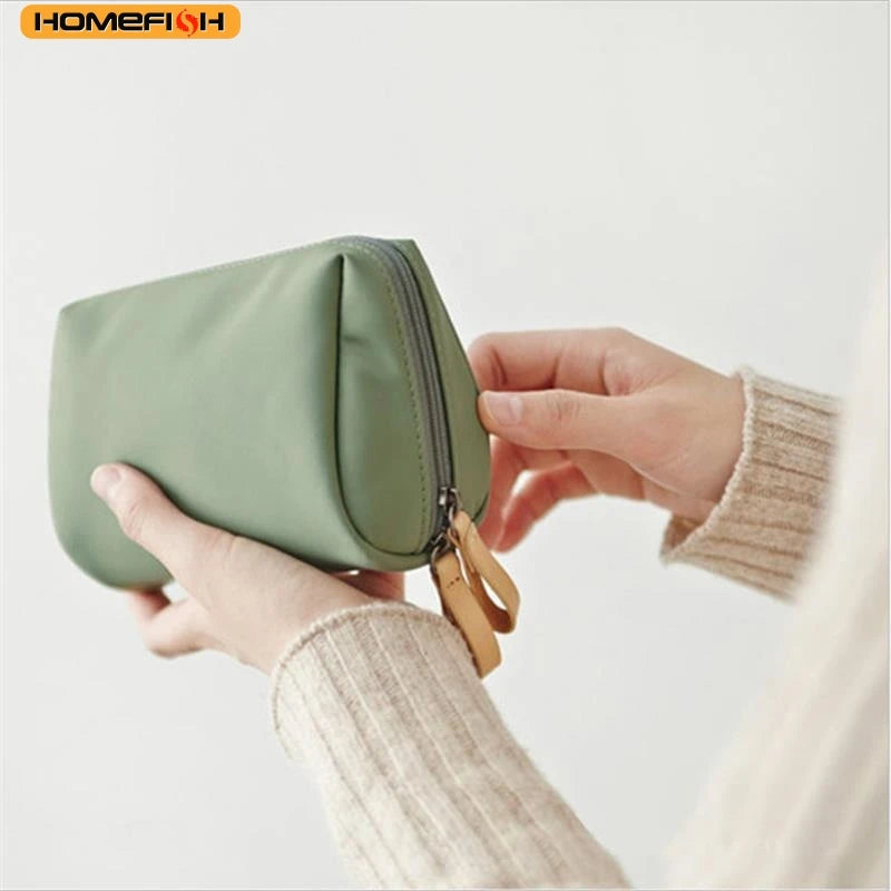 HOMEFISH Mini Portable Makeup Bag | Compact Cosmetic Pouch & Lipstick Organizer
