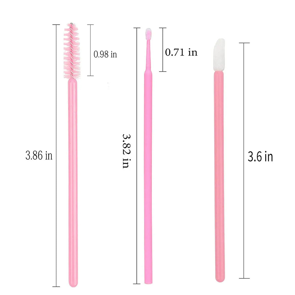 200-Piece Disposable Makeup Brushes Set | Mascara Wands, Lip Applicators & Microbrushes