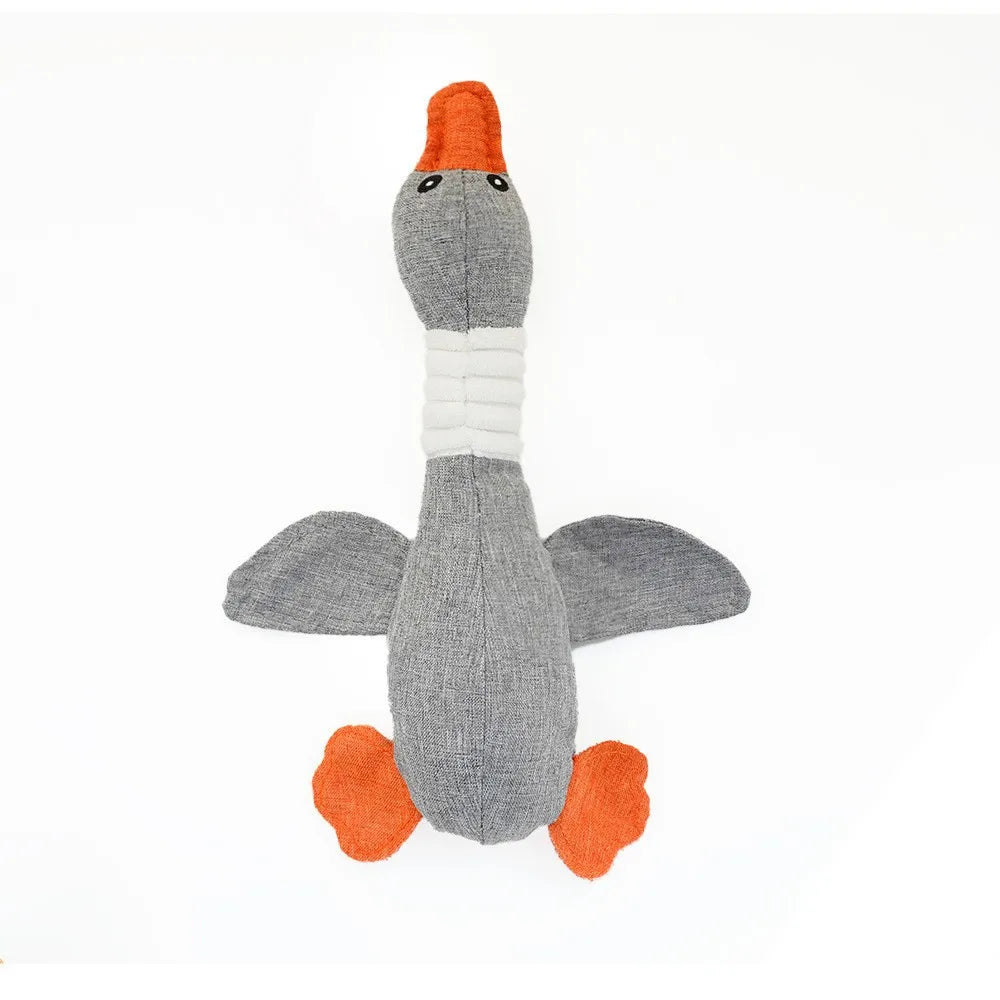 Interactive Wild Goose Squeaky Dog Toy | Bite-Resistant Teeth Cleaning Plush